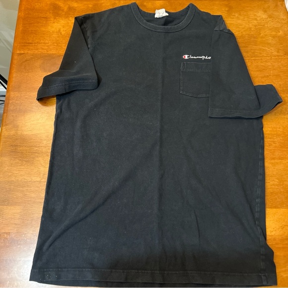 Champion Black Tee with Logo Accent Size LARGE - Picture 2 of 8